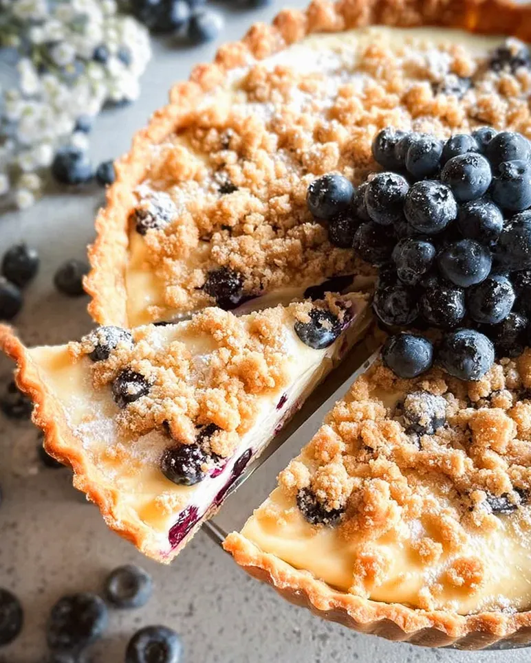 Blaubeer-Tarte mit Vanille-Schmand und Streuseln – Schritt 2