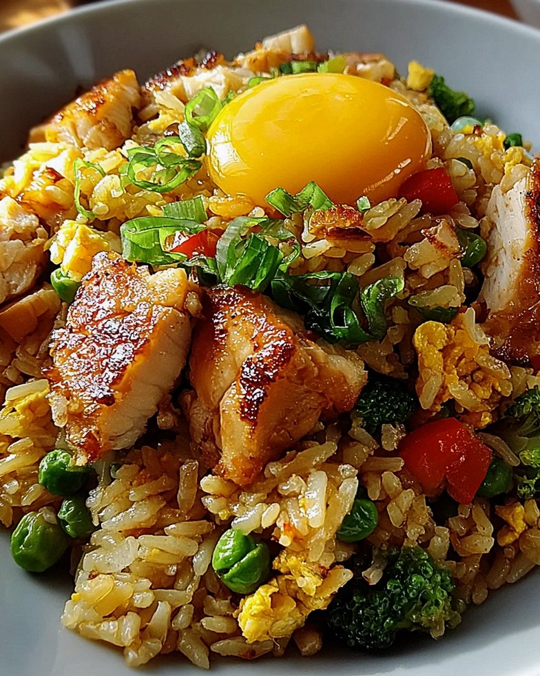 Bratreis mit Hähnchen