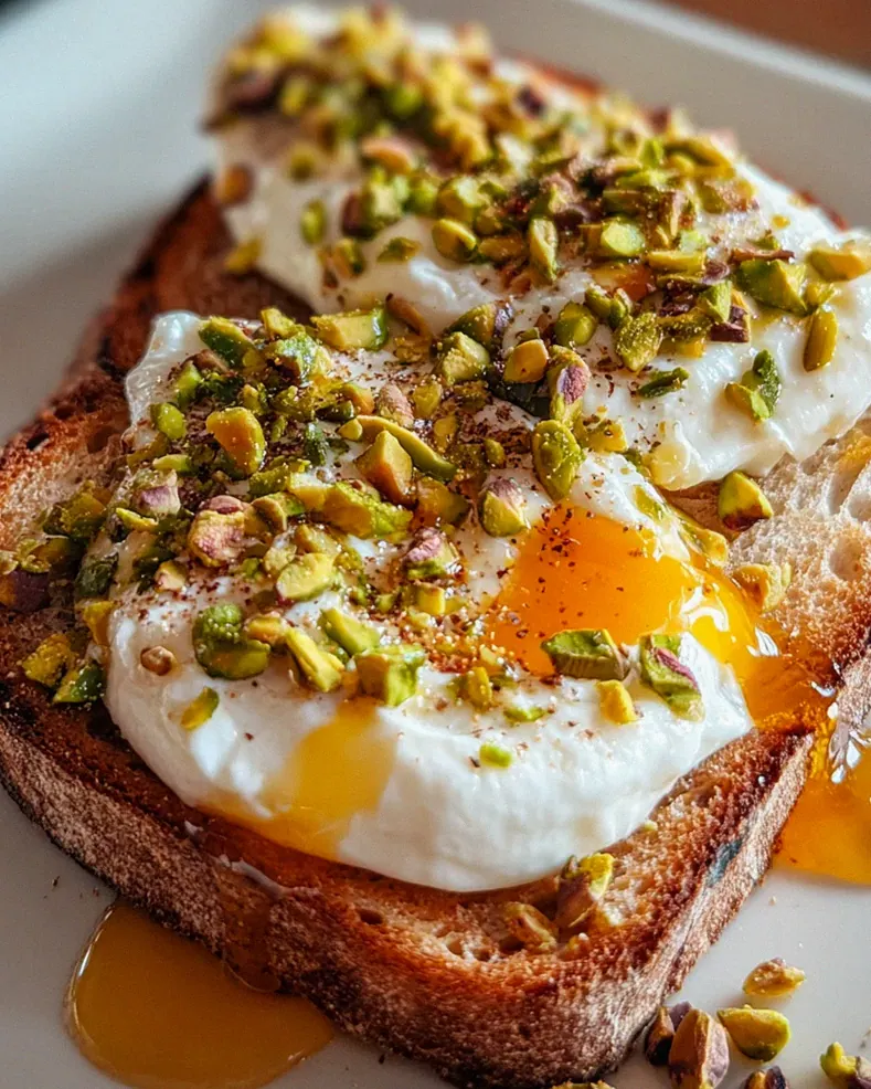 Burrata-Toast mit Pistazien und heißem Honig – Schritt 2