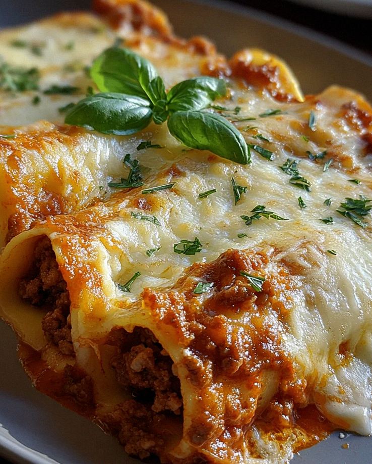 Cannelloni mit Rindfleisch und Käse
