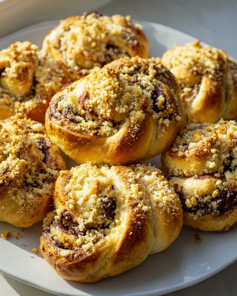 Chocolate Dreams: Yeast Buns with Crumble Topping – Schritt 1