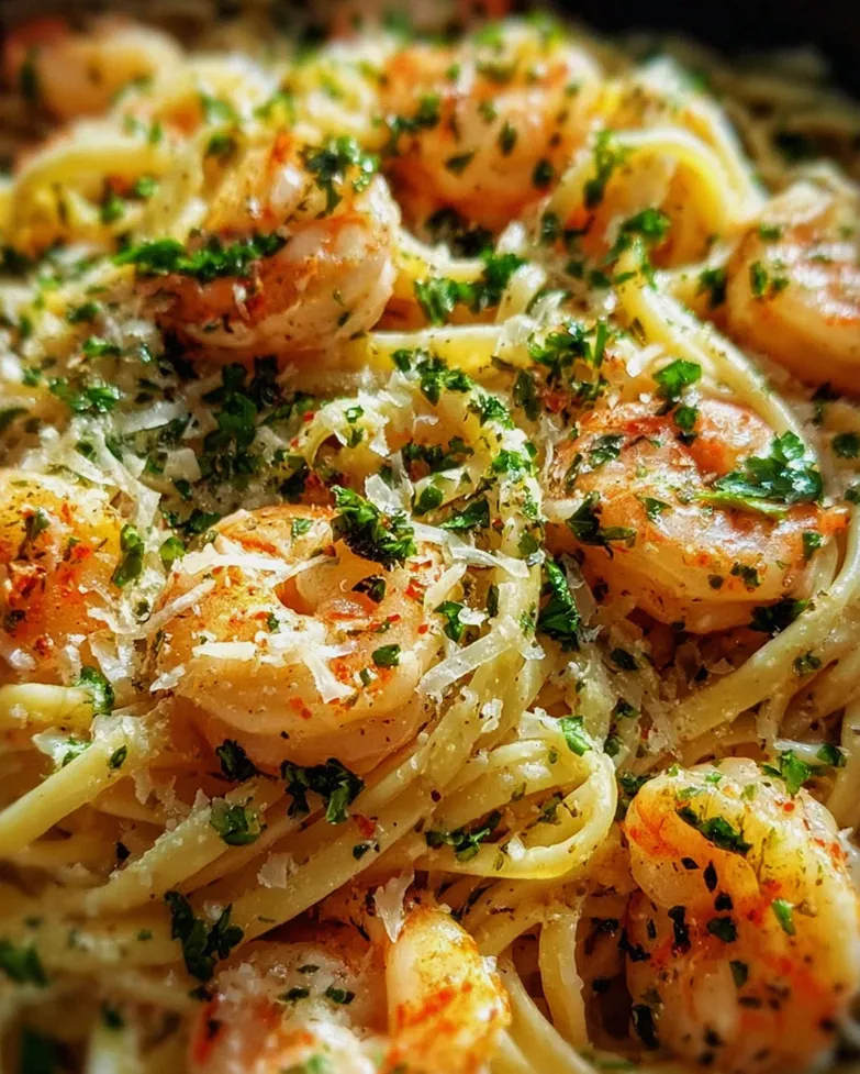 Cremige Garnelenpasta