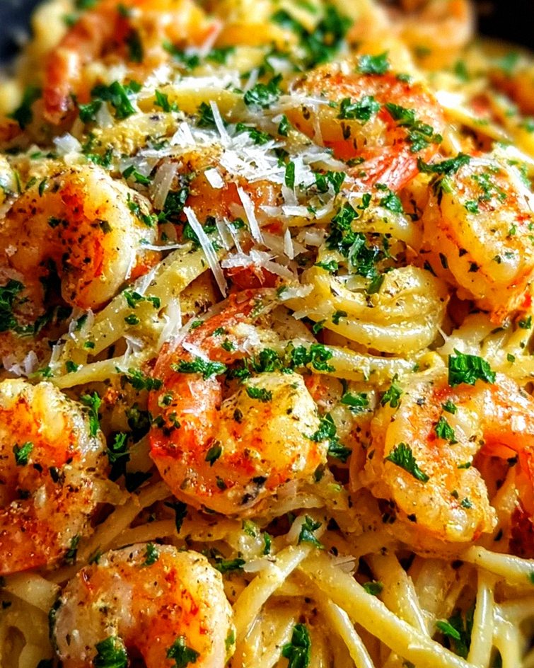 Cremige Garnelenpasta – Schritt 1