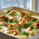 Cremiger Hähnchen-Parmesan-Auflauf: Kartoffelpüree-Traum!
