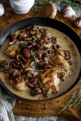 Cremiges Traubensaft-Hähnchen mit Balsamico Pilzen