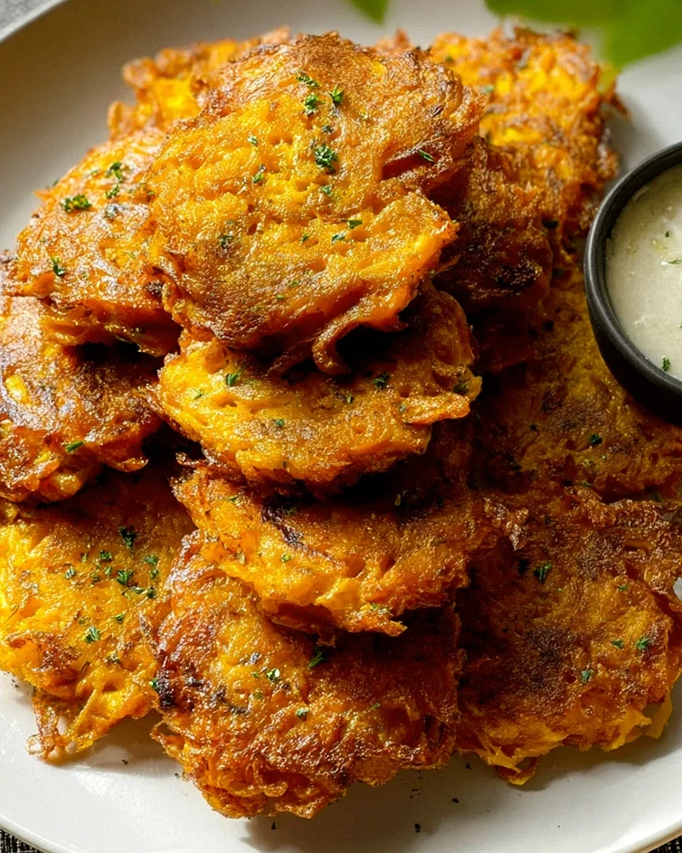 Crispy Butternut Squash Fritters mit Knoblauchdip Rezept – Schritt 1