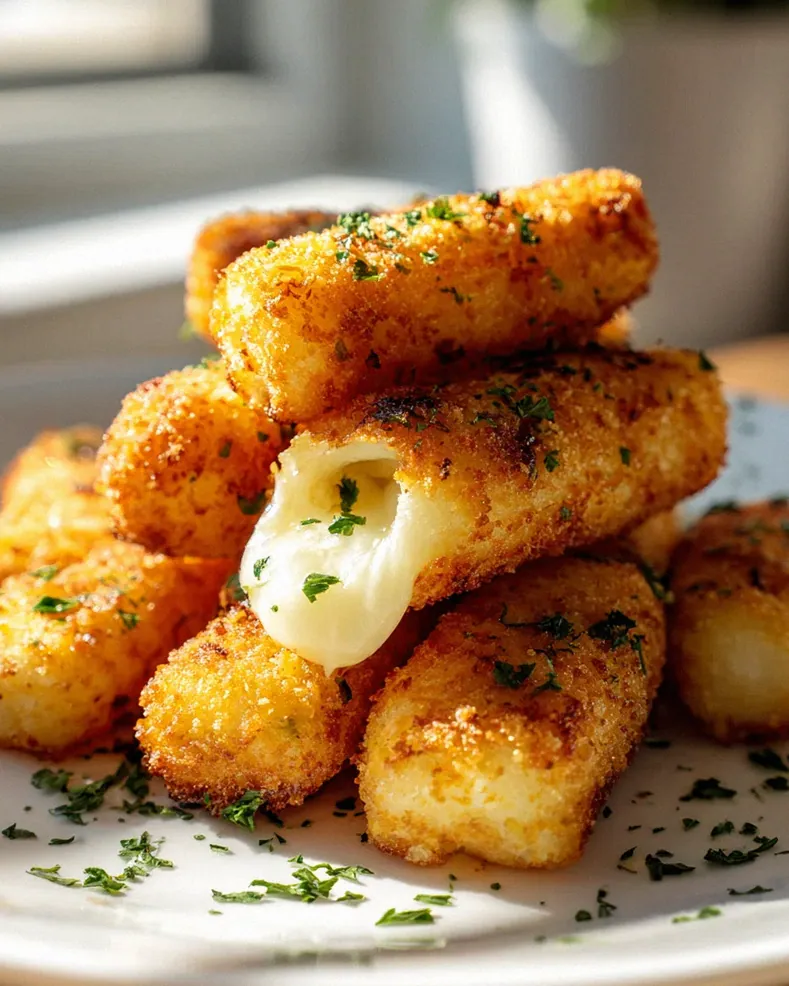 Crispy Mini Mozzarella Sticks from the Airfryer – Schritt 1