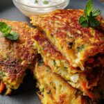 Curry-Spitzkohl-Pfannkuchen mit Minzjoghurt