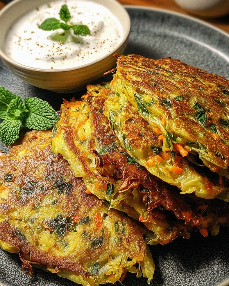 Curry-Spitzkohl-Pfannkuchen mit Minzjoghurt – Schritt 1