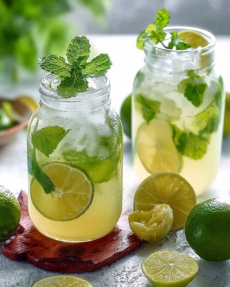 Erfrischende Limetten-Limonade mit Minze
