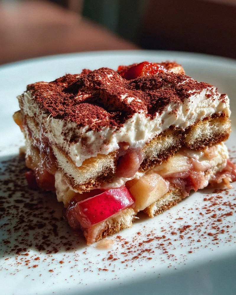 Fruchtiger Apfel Tiramisu ohne Ei
