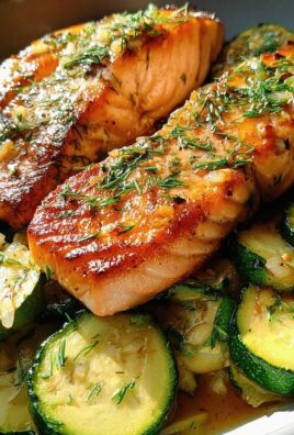 Gebratener Lachs mit Zucchini