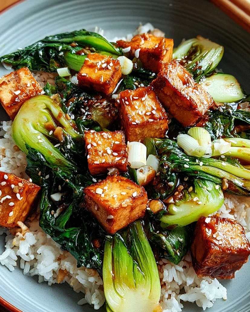 Gebratener Pak Choi mit knusprigem Tofu und Reis – Schritt 2