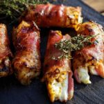 Gegrillte Feta-Schinkenröllchen