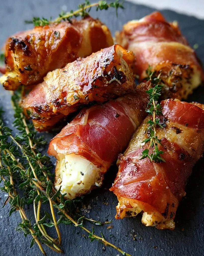 Gegrillte Feta-Schinkenröllchen – Schritt 2