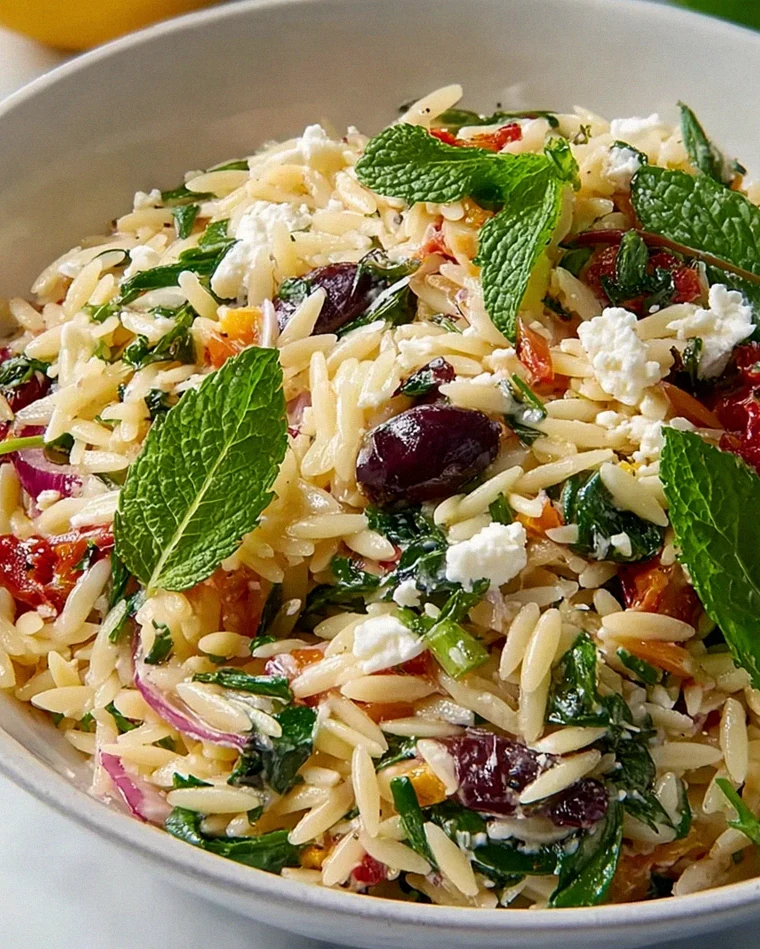 Hausgemachter Orzo Salat mit Feta & Getrockneten Tomaten – Schritt 2