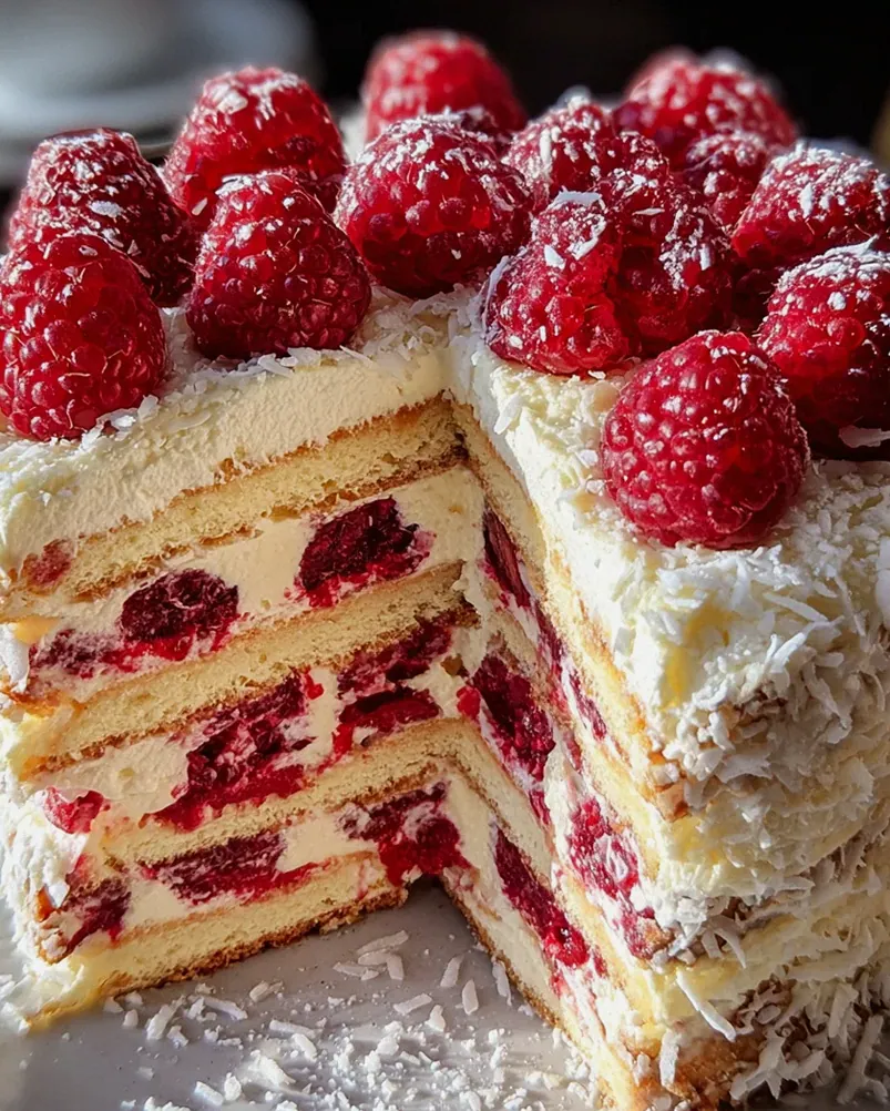 Himbeer-Raffaello-Torte ohne Agar-Agar – Schritt 2