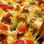 Käsiger Fajita Hähnchen Auflauf