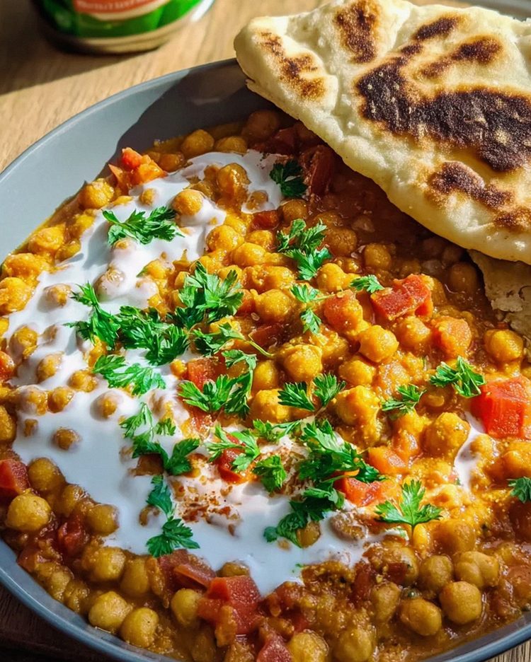 Kichererbsen-Curry mit Naan Brot – Schritt 2