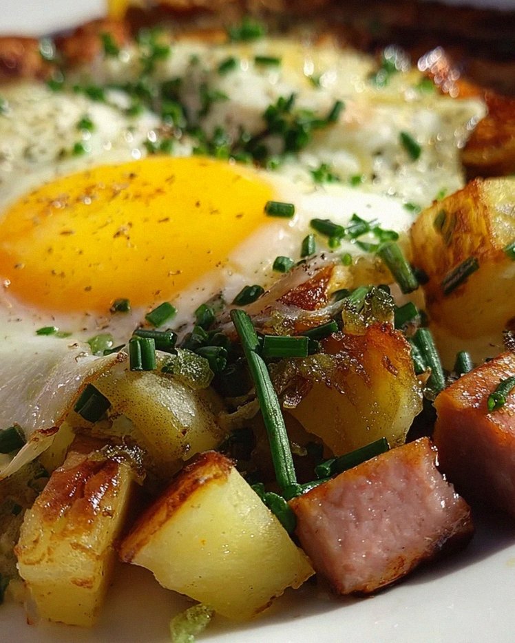 Leberkäse-Kartoffel-Pfanne mit Spiegelei von FrlM – Schritt 1