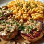 Medaillons in Champignon Rahmsoße mit Spätzle
