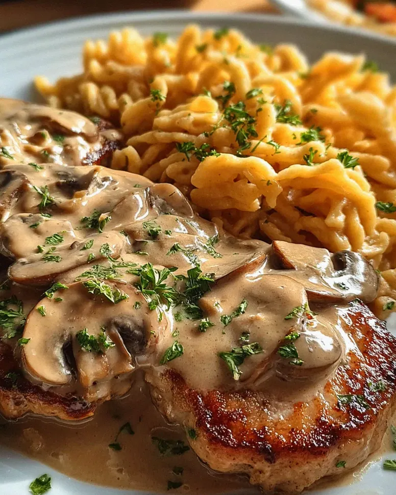 Medaillons in Champignon Rahmsoße mit Spätzle – Schritt 1