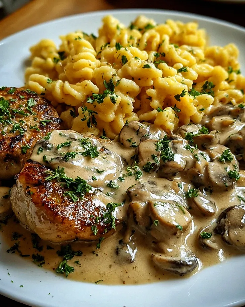 Medaillons in Champignon Rahmsoße mit Spätzle – Schritt 2