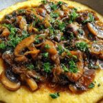 Pilzragout auf Parmesan-Polenta