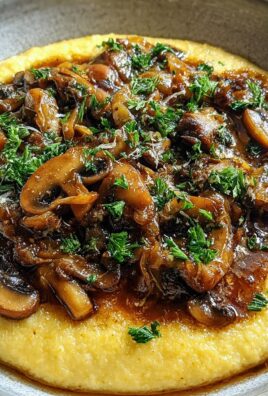 Pilzragout auf Parmesan-Polenta