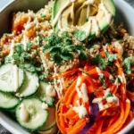 Quinoa-Gemüse-Bowl mit Tahini-Dressing