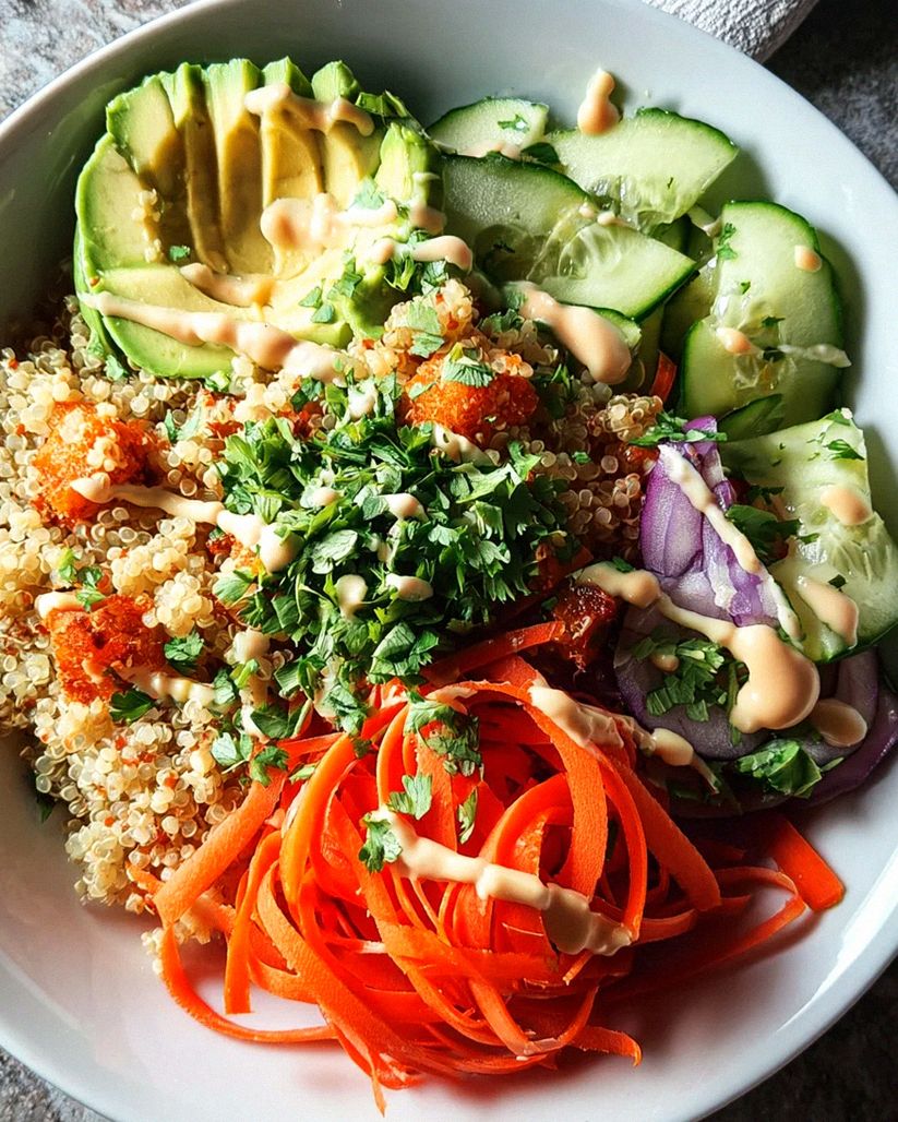 Quinoa-Gemüse-Bowl mit Tahini-Dressing – Schritt 1