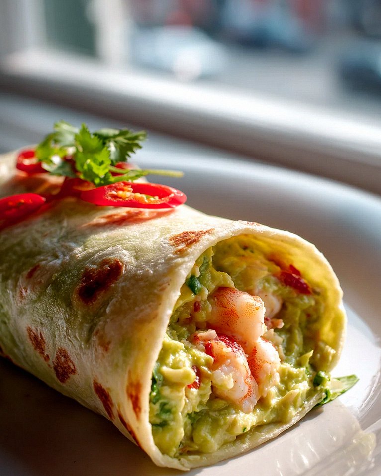 Scharfe Avocado Wraps mit Garnelen und Chili – Schritt 1