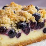 schneller Blaubeer-Quark-Kuchen mit Streuseln