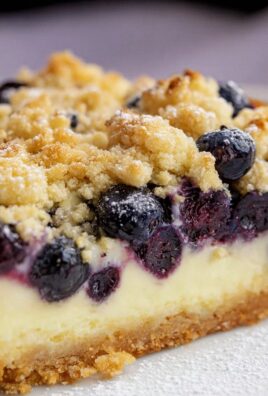 schneller Blaubeer-Quark-Kuchen mit Streuseln