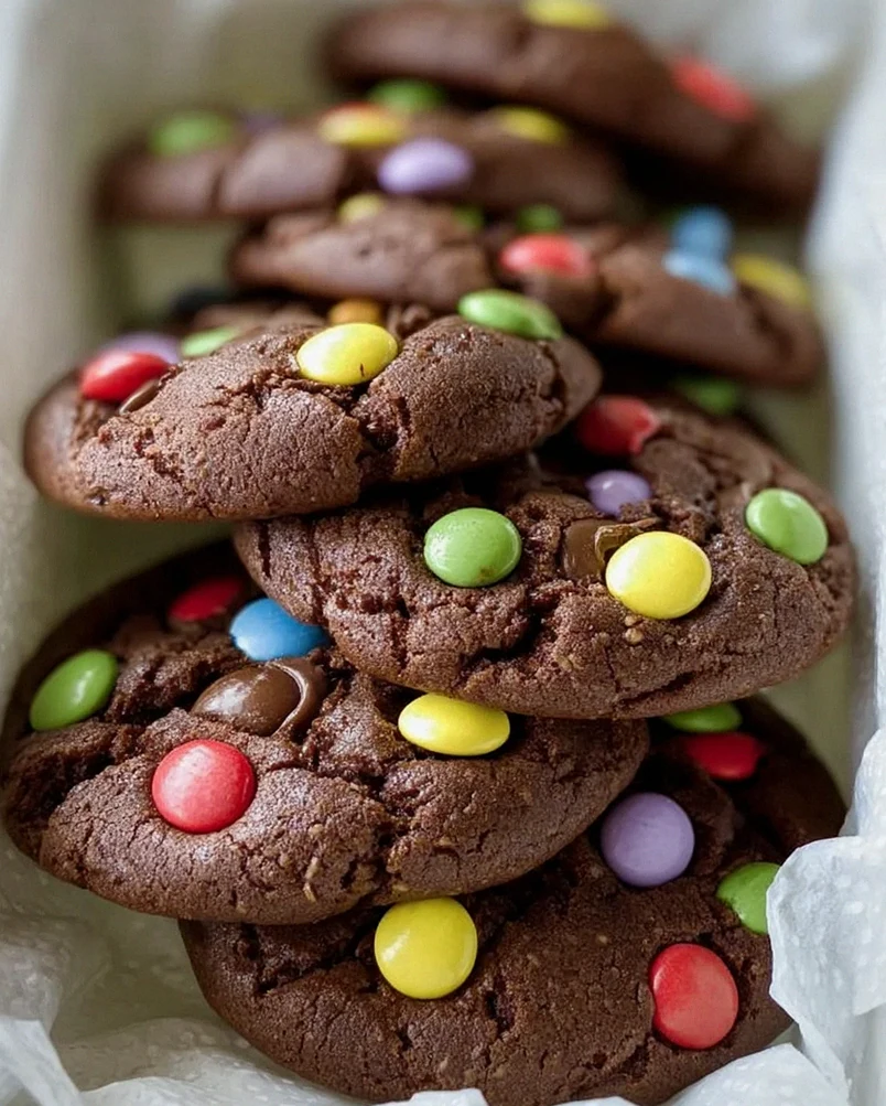 Schokoladen Cookies mit Smarties