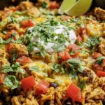 Taco-Pfanne mit Huhn und Reis