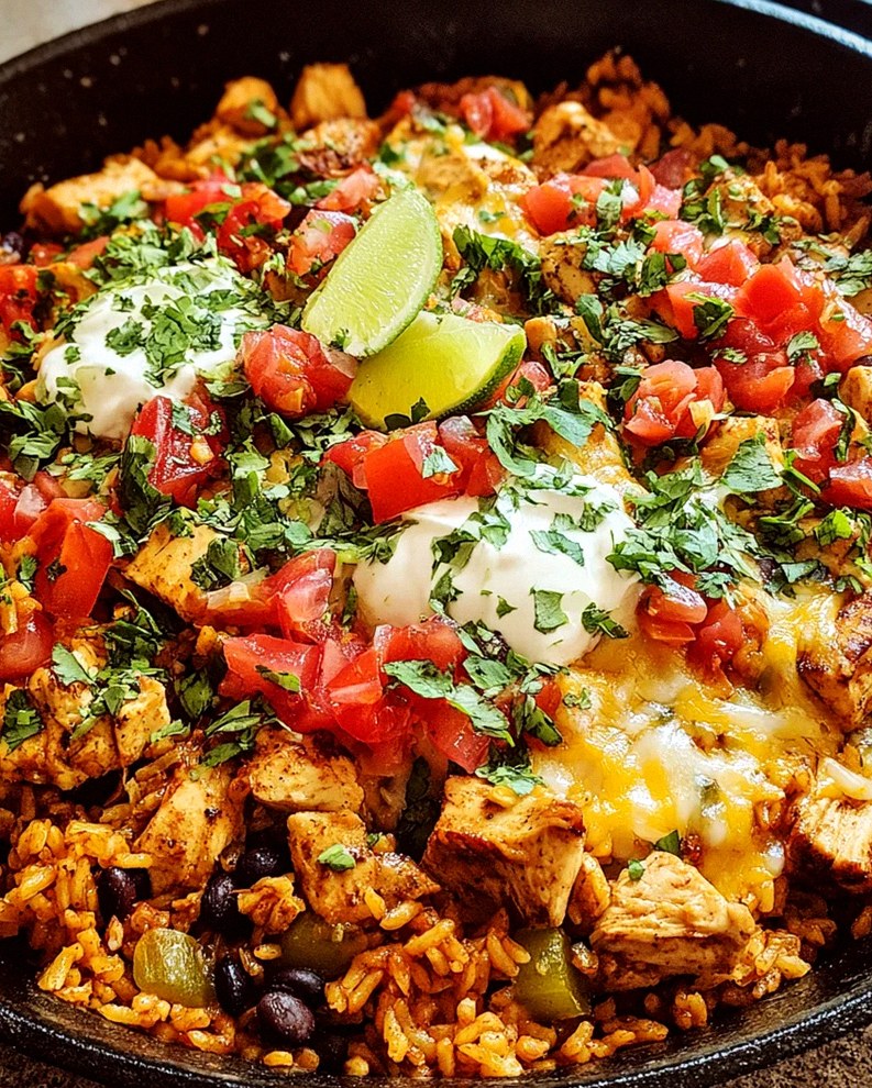 Taco-Pfanne mit Huhn und Reis – Schritt 1