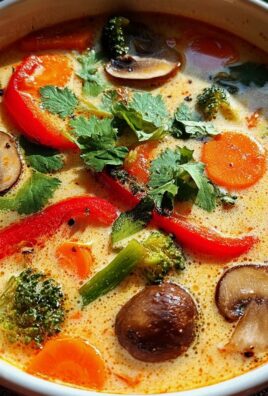 Thai-Kokos-Suppe mit Gemüse