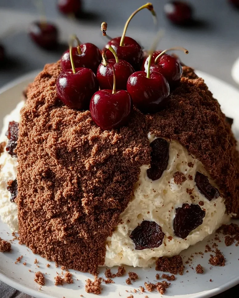 Winterlicher Maulwurfkuchen mit Zimtsahne und Punschkirschen – Schritt 2