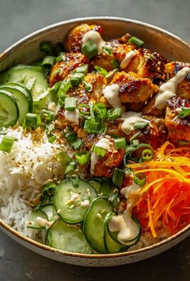 Würzige Hähnchen Bowl mit cremiger Sauce – einfach lecker!