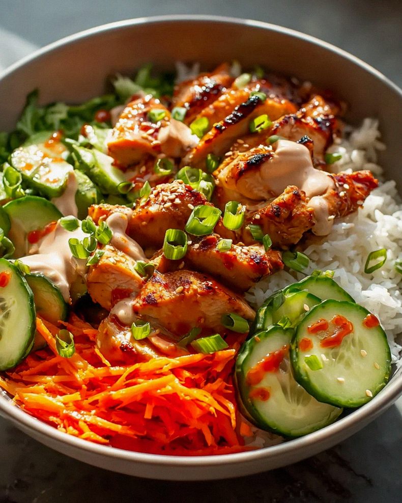 Würzige Hähnchen Bowl mit cremiger Sauce – einfach lecker! – Schritt 2