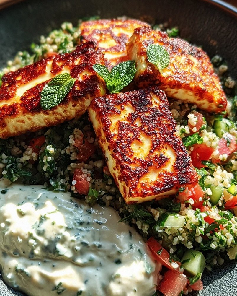 Würziger Halloumi mit Tabbouleh und Minzjoghurt – Schritt 1