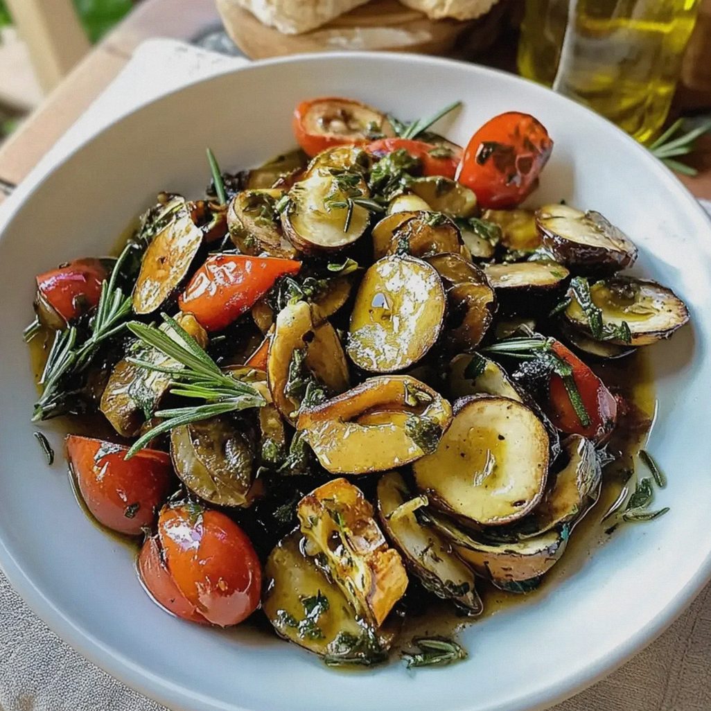 Zucchini Champignon Tomatensalat Balsamico Rezept