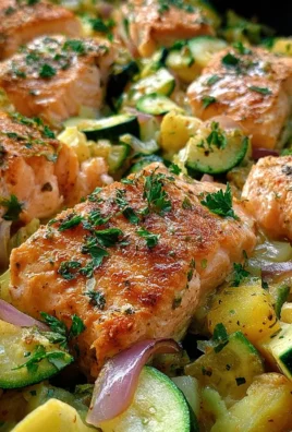 Zucchinipfanne mit Lachs